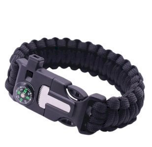 Paracord Düdüklü,Bıçaklı, Magnezyum Çubuklu ve Pusulalı Bileklik