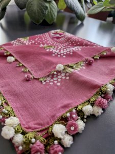 Kurdeleli iğne oyası yazma 